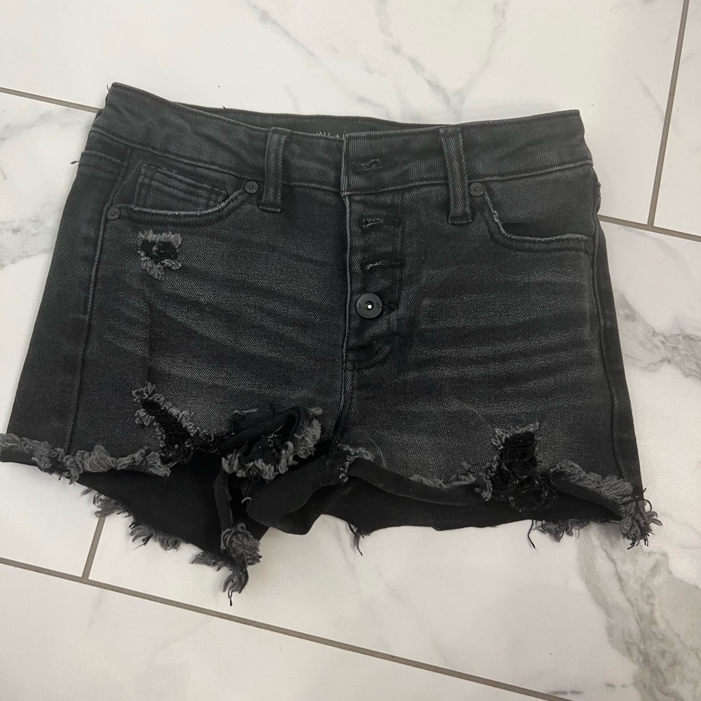 Black Jean shorts